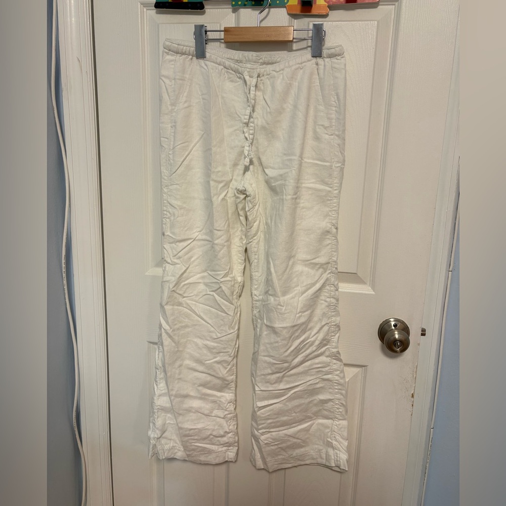Hollister Linen-Blend baggy pull on pants